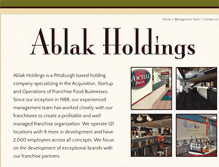 Tablet Screenshot of ablakholdings.com